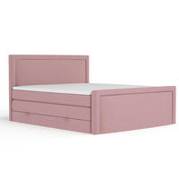 BOXSPRINGBETT Lavenda Rosa 160/200 cm - Schwarz/Rosa, Holz/Holzwerkstoff (160/200cm) - Maison de Reve
