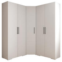GARDEROBEN-SET 236,7/181,7/47 - Schwarz/Weiß, Holz/Kunststoff (181.7/236.7/47cm) - Abiks Möbel
