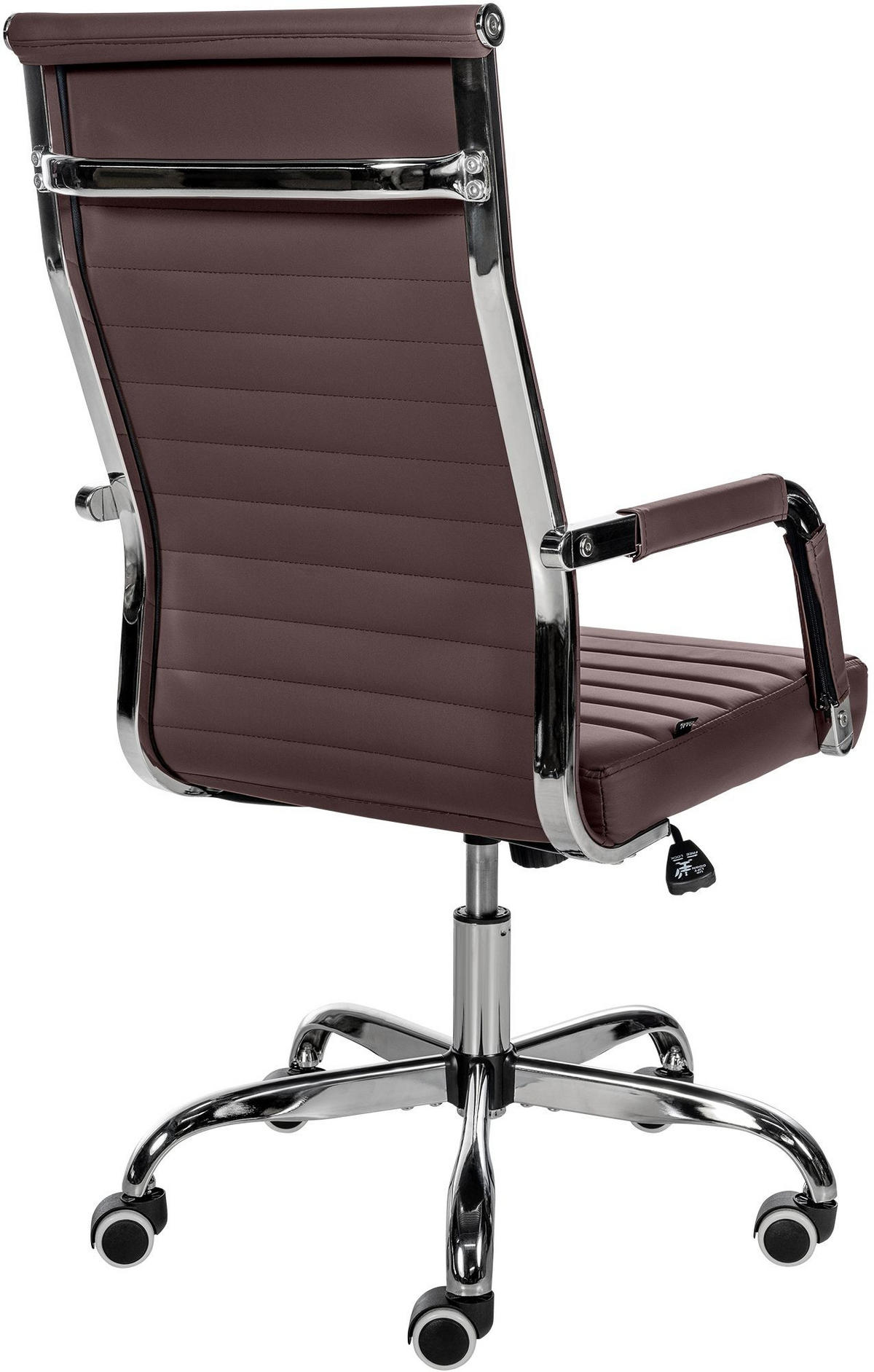 DREHSTUHL Lederlook braun - Braun, Textil/Metall (51/98/63cm) - CLP