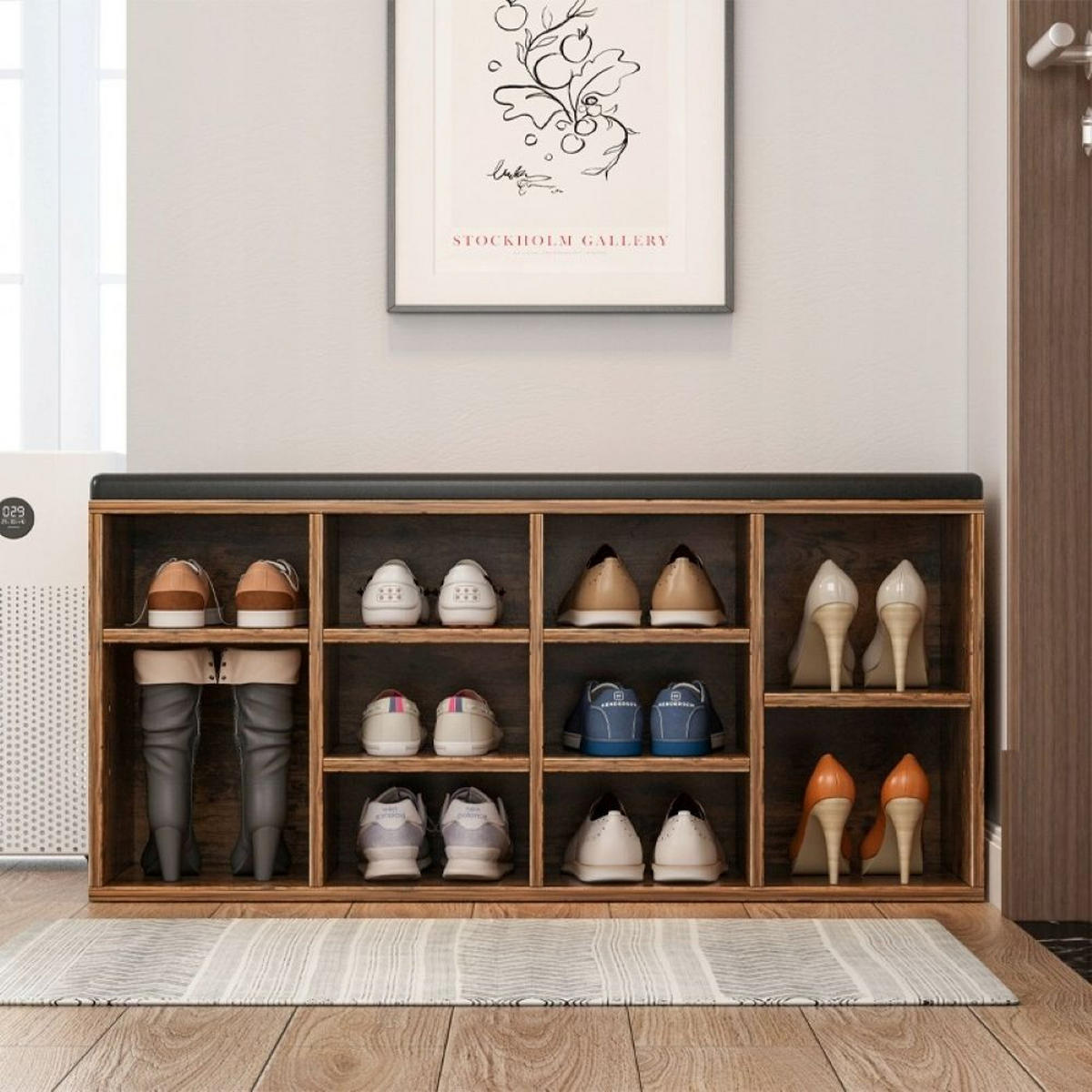 SCHUHSCHRANK, braun 104/30/48 cm - Braun, Holzwerkstoff (104/48/30cm)