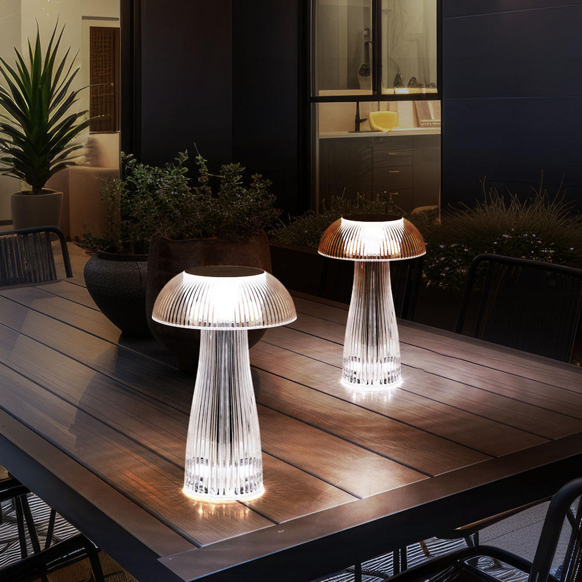 LED TISCHLEUCHTE Metall Silber - Silberfarben, Kunststoff (25/25/25cm) - Globo Lighting