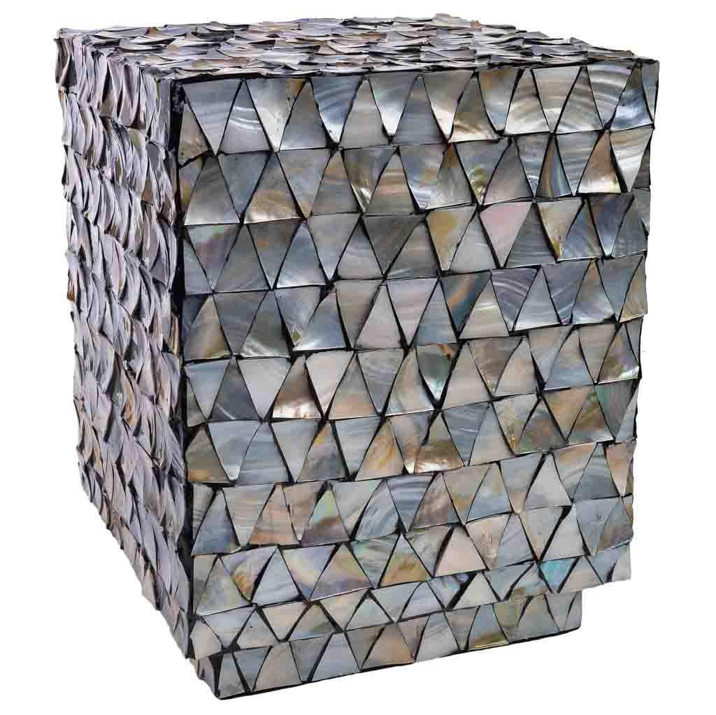 HOCKER aus Holz, grau, 35x45cm - Grau, Holz (35/45/35cm) - Wanderlust