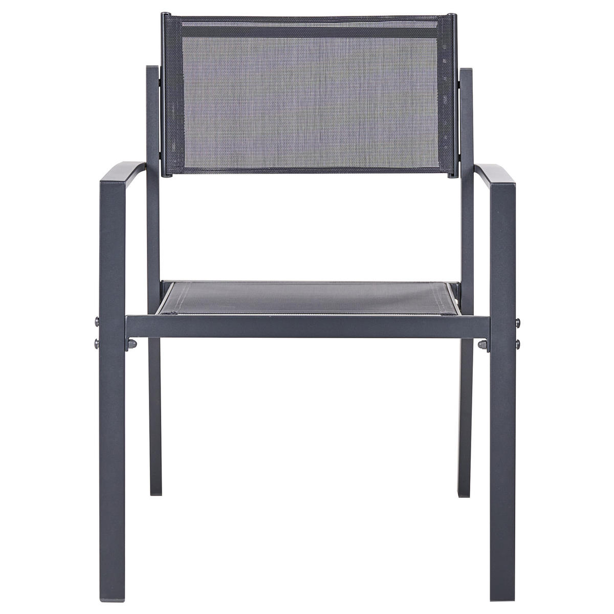 BISTRO-SET Metall Dunkelgrau Tavoleto - Dunkelgrau, Metall - Beliani