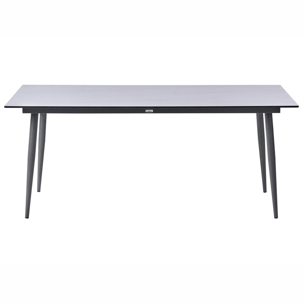 ZAHRADNÍ STŮL 180/90 cm Imitace kamene Imitace travertinu Tolentino - tmavě šedá, plast (180/90/75cm) - Beliani