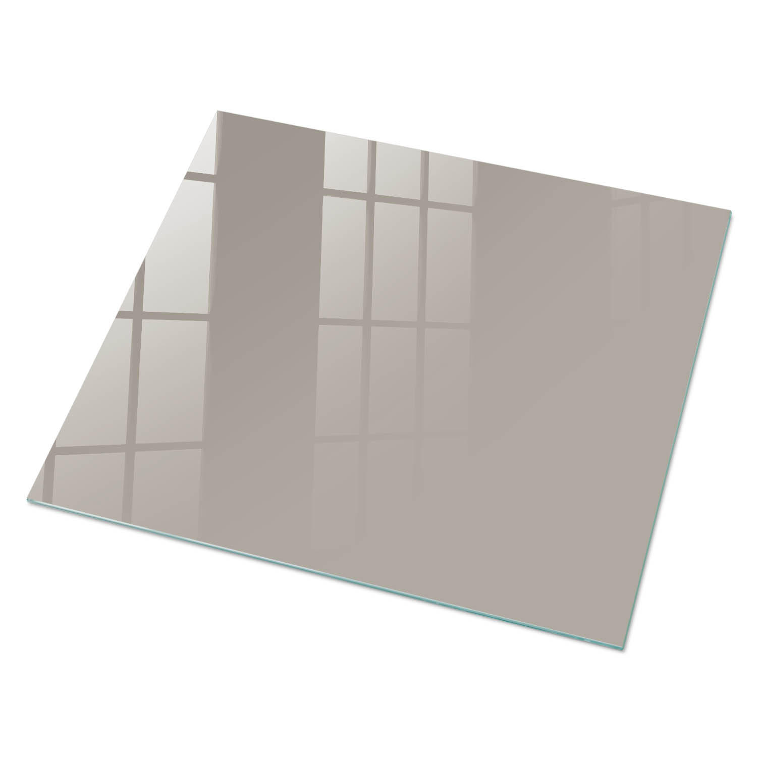 GLASPLATTE 80x60 cm – Warmes Grau - Bordeaux, Glas (0.4/80/60cm) - ArtPrintCave