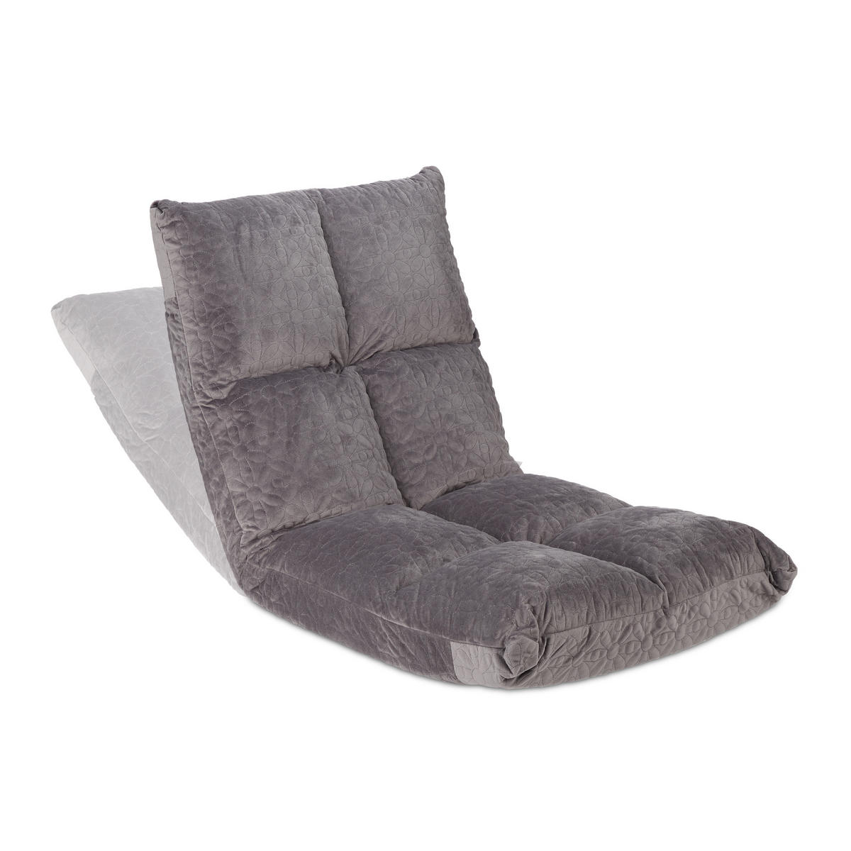 BODENSTUHL - Grau, Holzwerkstoff/Textil (50/58/55cm) - Relaxdays