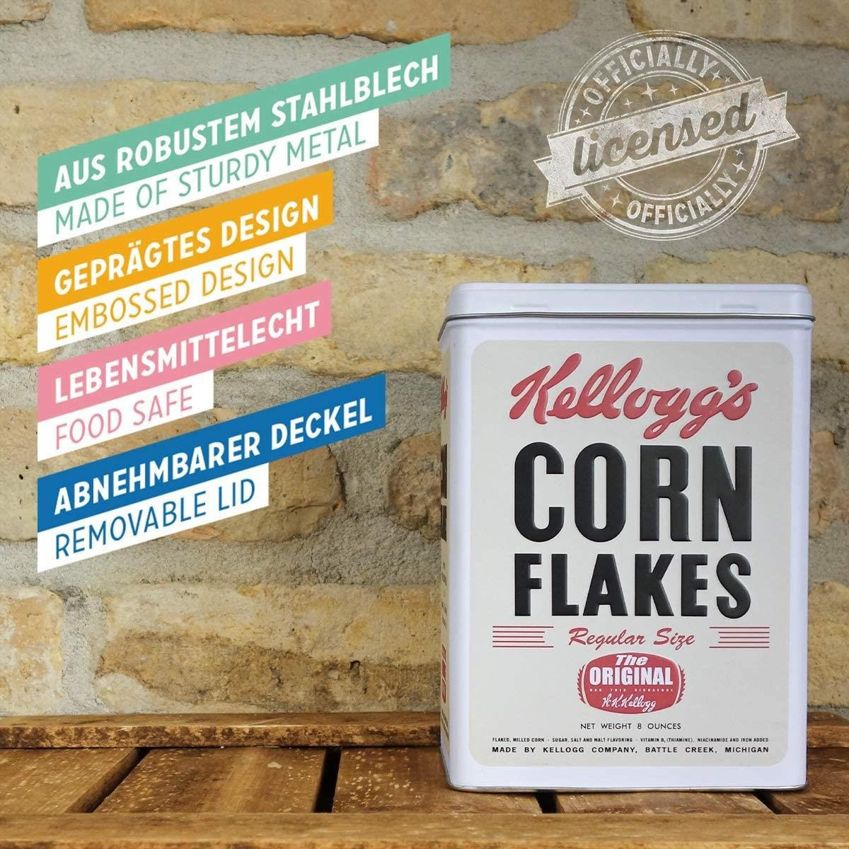VORRATSDOSE L Kellogg's Kellogg's Corn Flakes Retro Package - Multicolor, Metall (14/20/10cm) - Nostalgic-Art