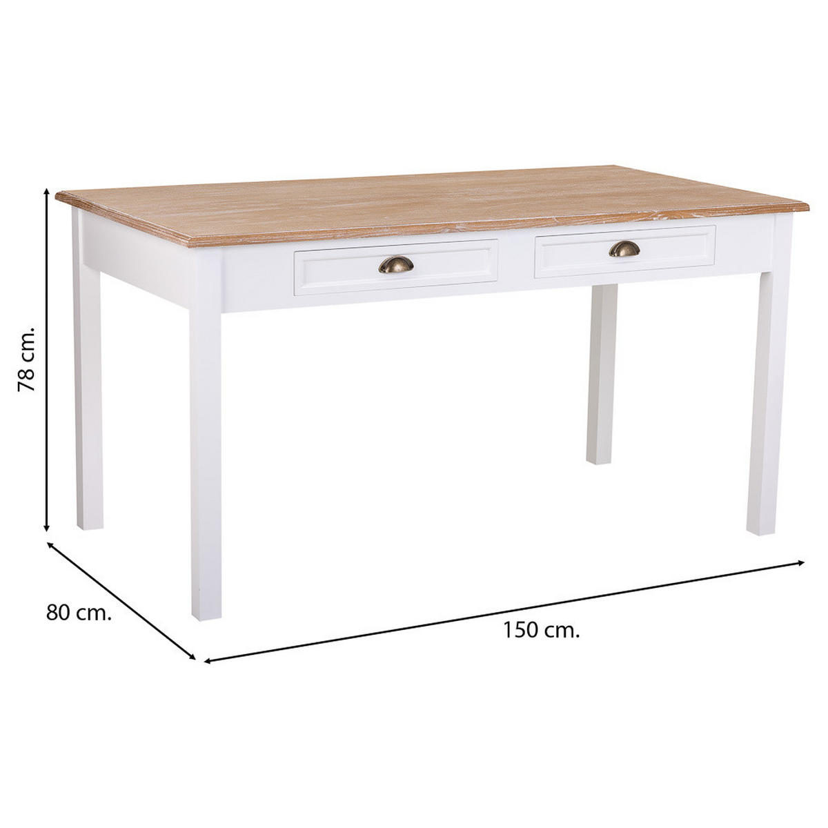 TISCH aus Holz, weiß, 150x80x78cm - Weiß, Holzwerkstoff (80/150/78cm) - Wanderlust