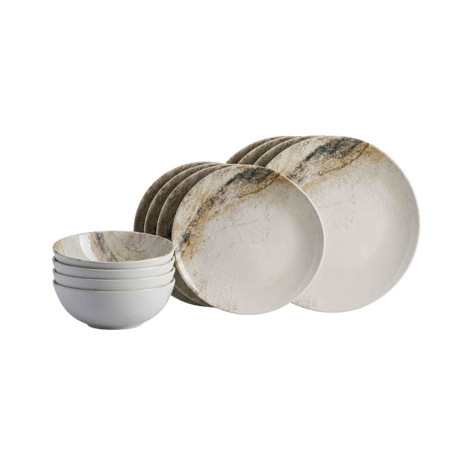 BASIC-SET Arezzo braun 12-tlg. - Braun, Keramik (2/2/2cm) - Ritzenhoff Breker