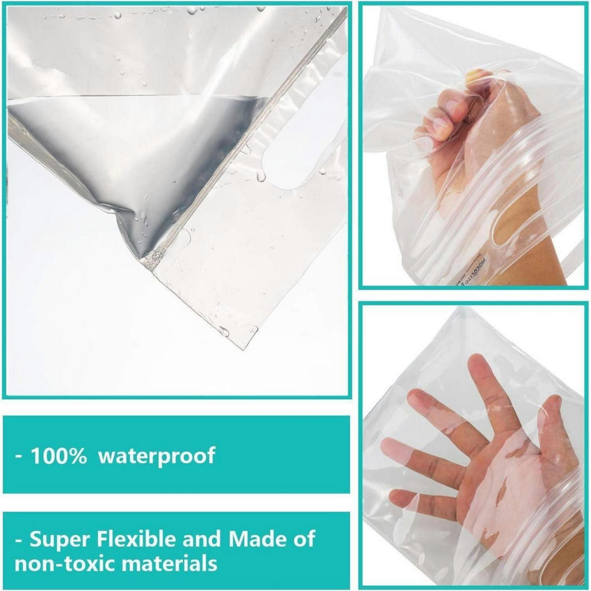 KULTURBEUTEL transparent 8-teiliges Set - Transparent, Kunststoff (16/6/21cm)