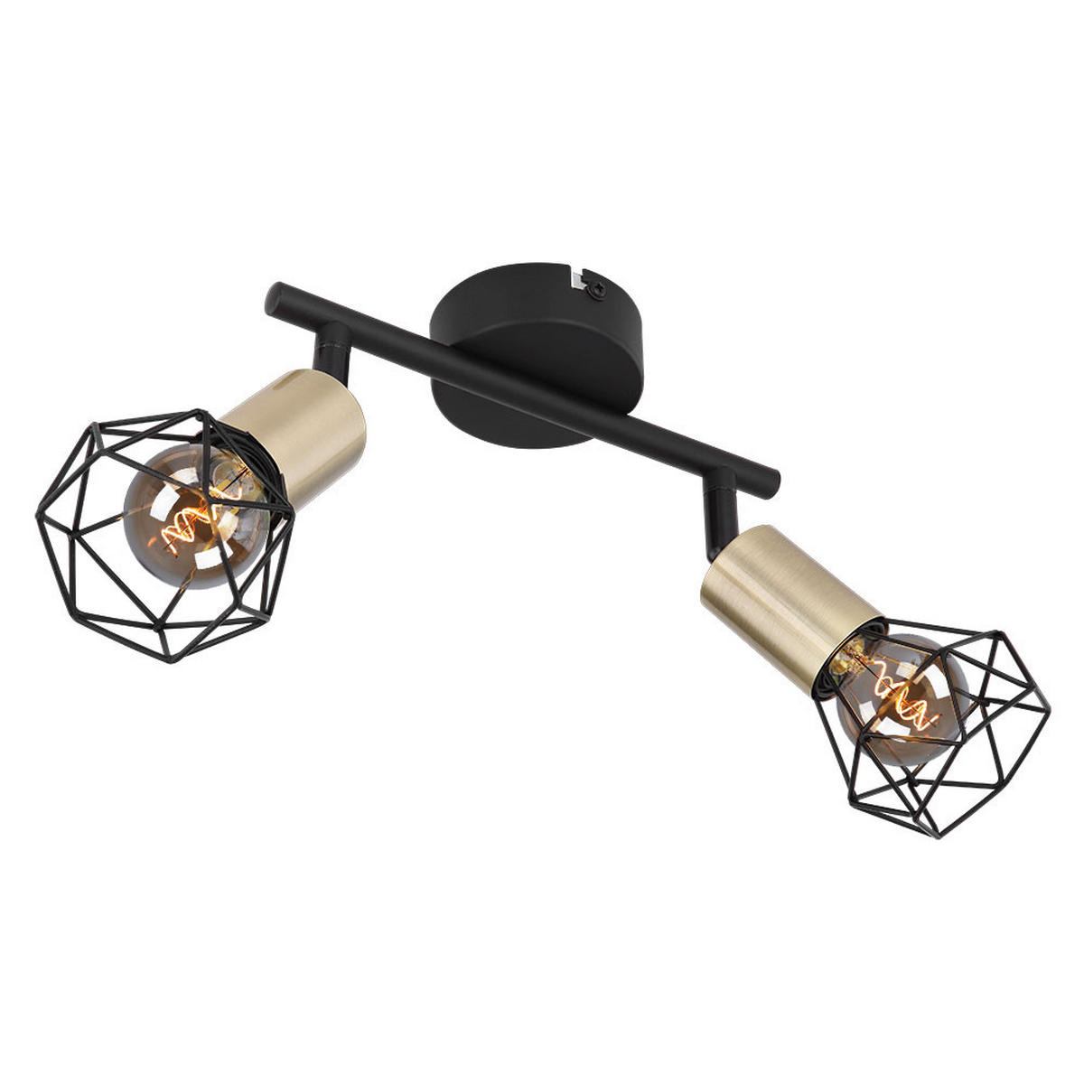 DECKENLEUCHTE Metall Schwarz Drahtgeflecht - Schwarz, Metall (22/8/20cm)