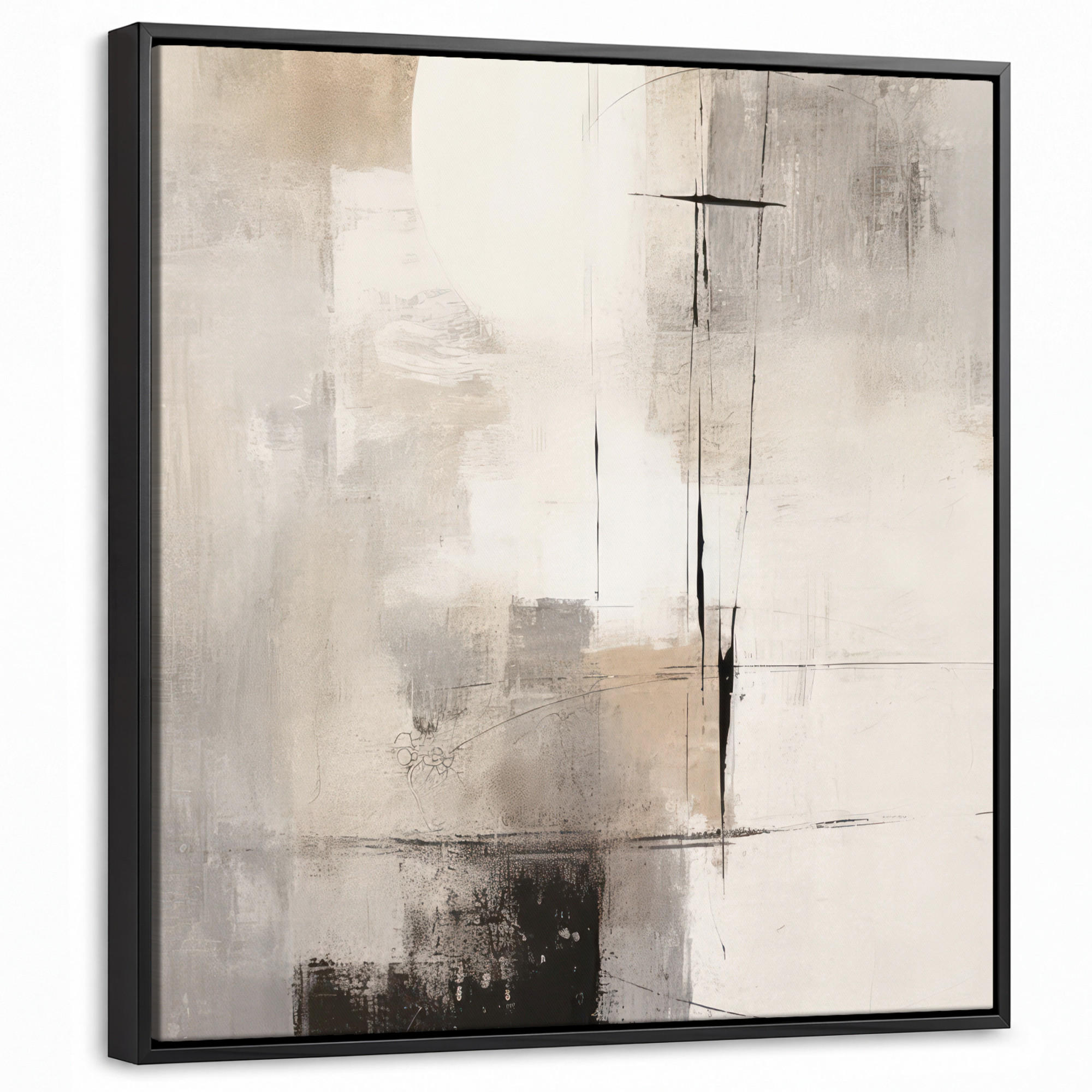 MuchoWow Leinwand Hellgrau 50x50 cm