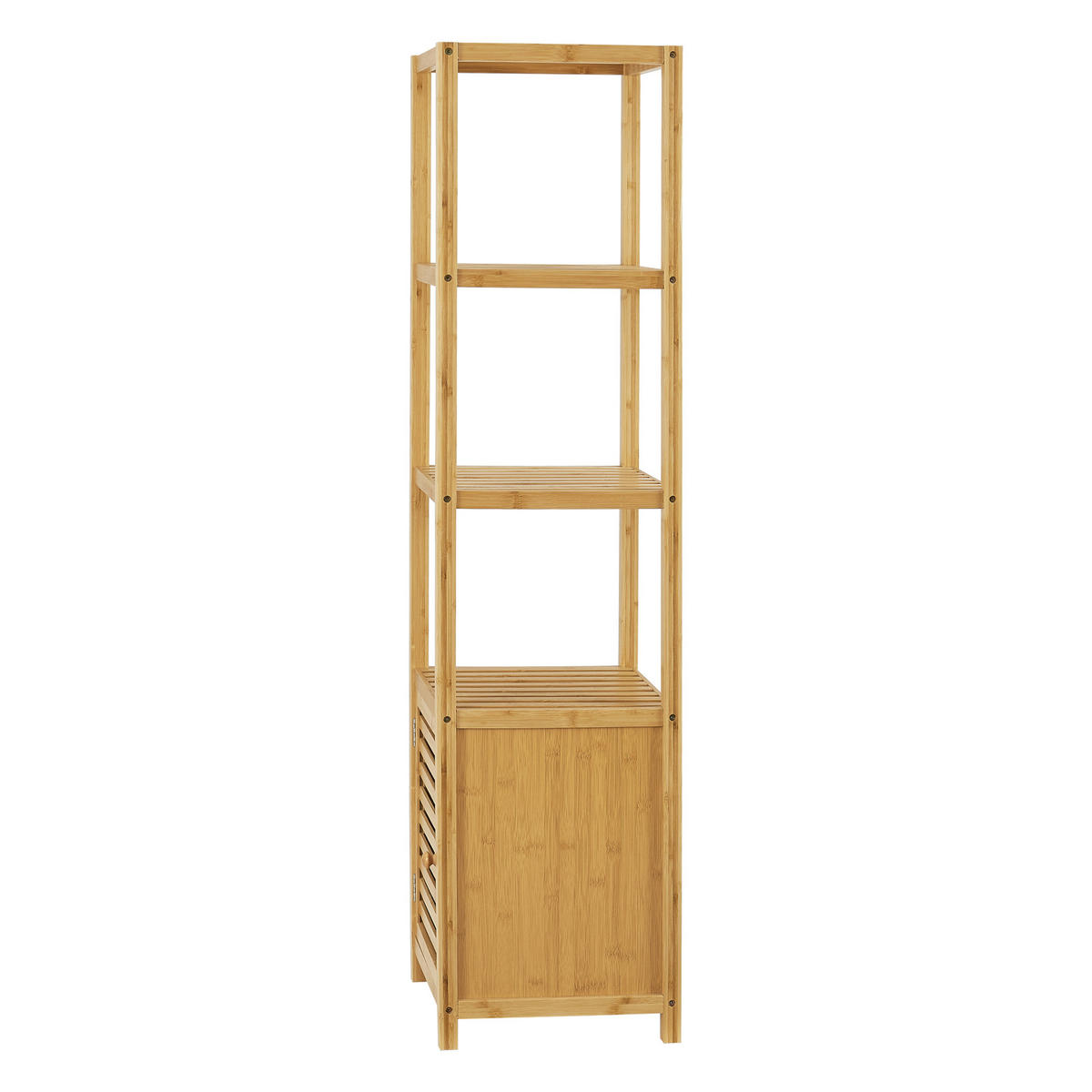 BADEZIMMERREGAL Liminka - Naturfarben, Holz (34/140/33cm) - [en.casa]