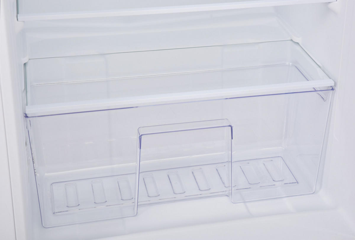 KÜHLSCHRANK Einbau, mit Gefrierfach, 122cm Nische, Schlepptür-Technik, 187 Liter Nutzinhalt - Weiß, Glas/Kunststoff (54/122.5/54.5cm) - Telefunken