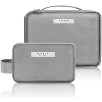 KULTURBEUTEL 2-teiliges Set Grau - Grau, Textil (21/2.5/30cm)