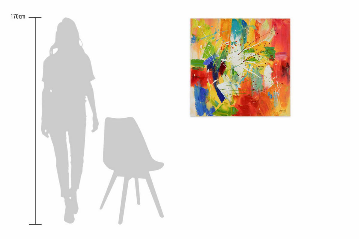 LEINWANDBILD 80/80 cm - Multicolor, Textil (80/80cm) - KUNSTLOFT