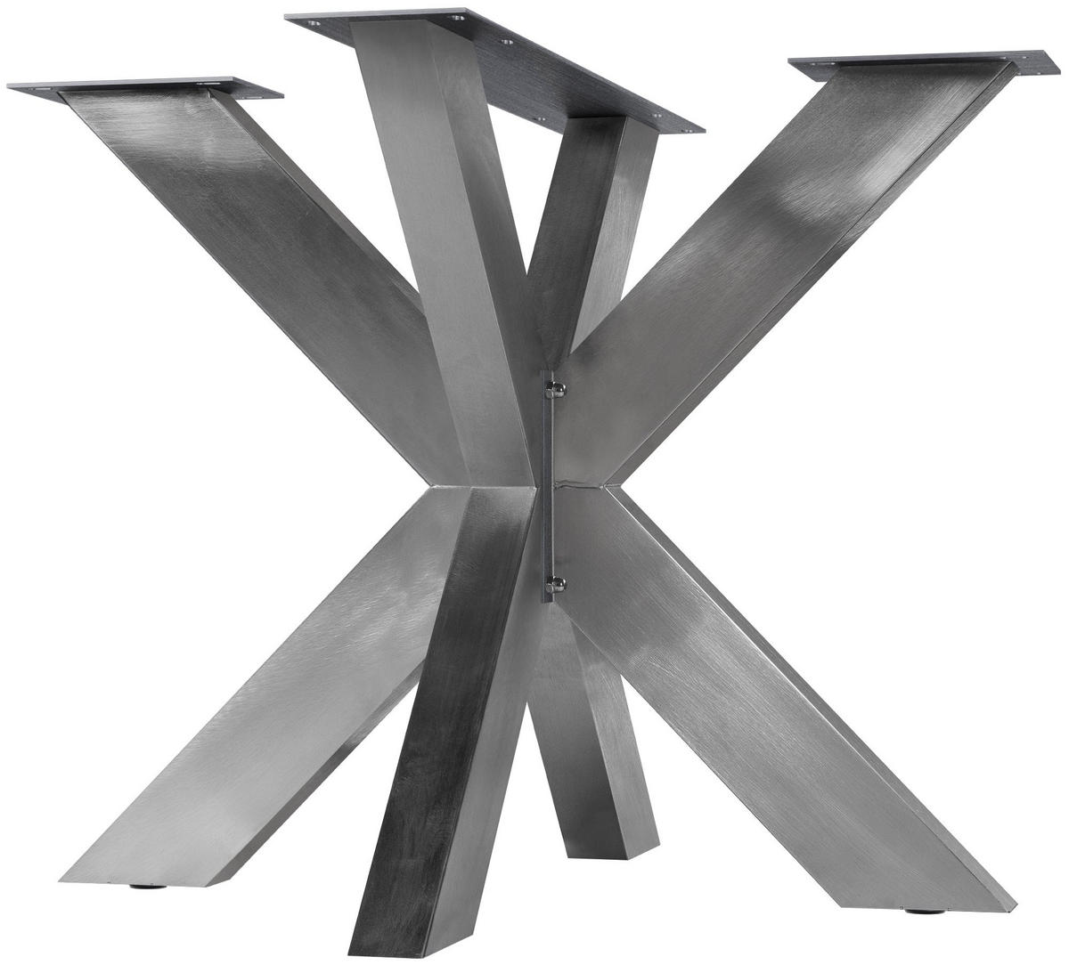TISCHBEIN eckig 85/85/71 cm Edelstahl Edelstahl - Edelstahlfarben, Metall (85/71/85cm) - CLP