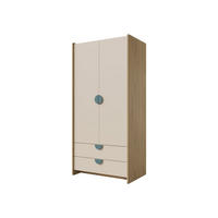 KINDERKLEIDERSCHRANK Lexi 2D2S 02 - Blau/Eichefarben, Holzwerkstoff/Kunststoff (84/198/60cm) - MIRJAN24