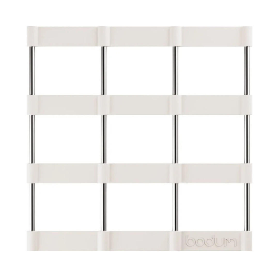 PFANNENUNTERSETZER 17,5 cm Silikon Weiß hitzebeständig rutschfest - Weiß, Kunststoff (17.5/17cm) - Bodum