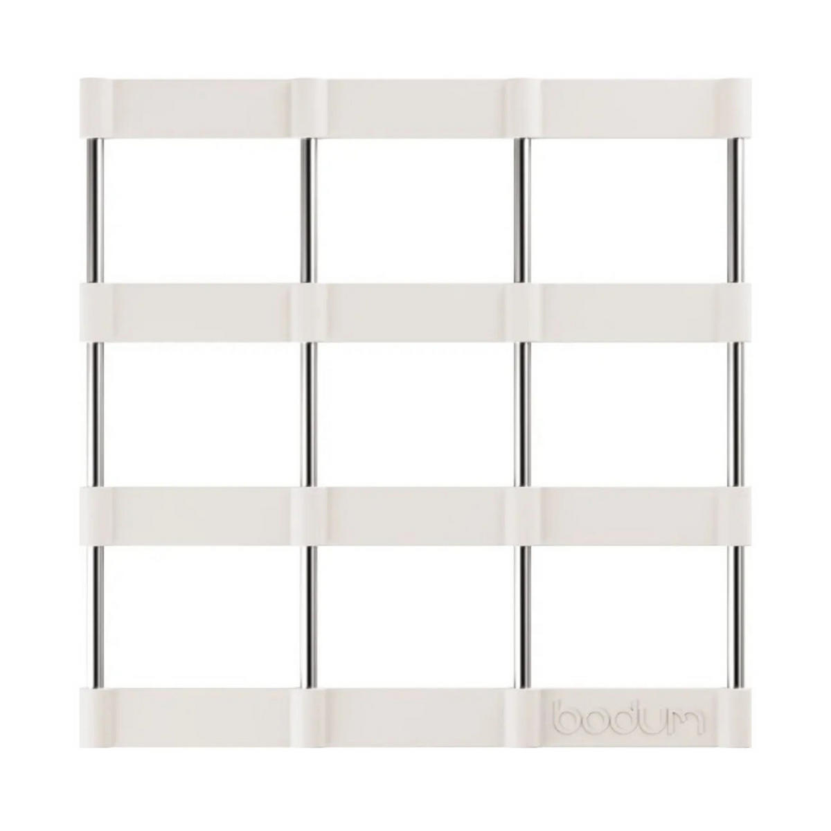 PFANNENUNTERSETZER 17,5 cm Silikon Weiß hitzebeständig rutschfest - Weiß, Kunststoff (17.5/17cm) - Bodum