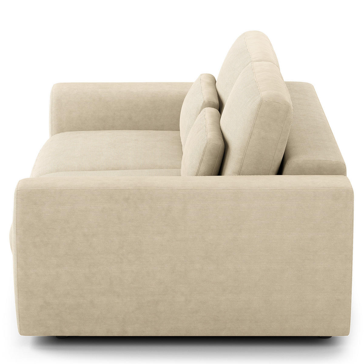 2-SITZER SOFA - Beige/Schwarz, Kunststoff/Textil (182/80/117cm) - home24