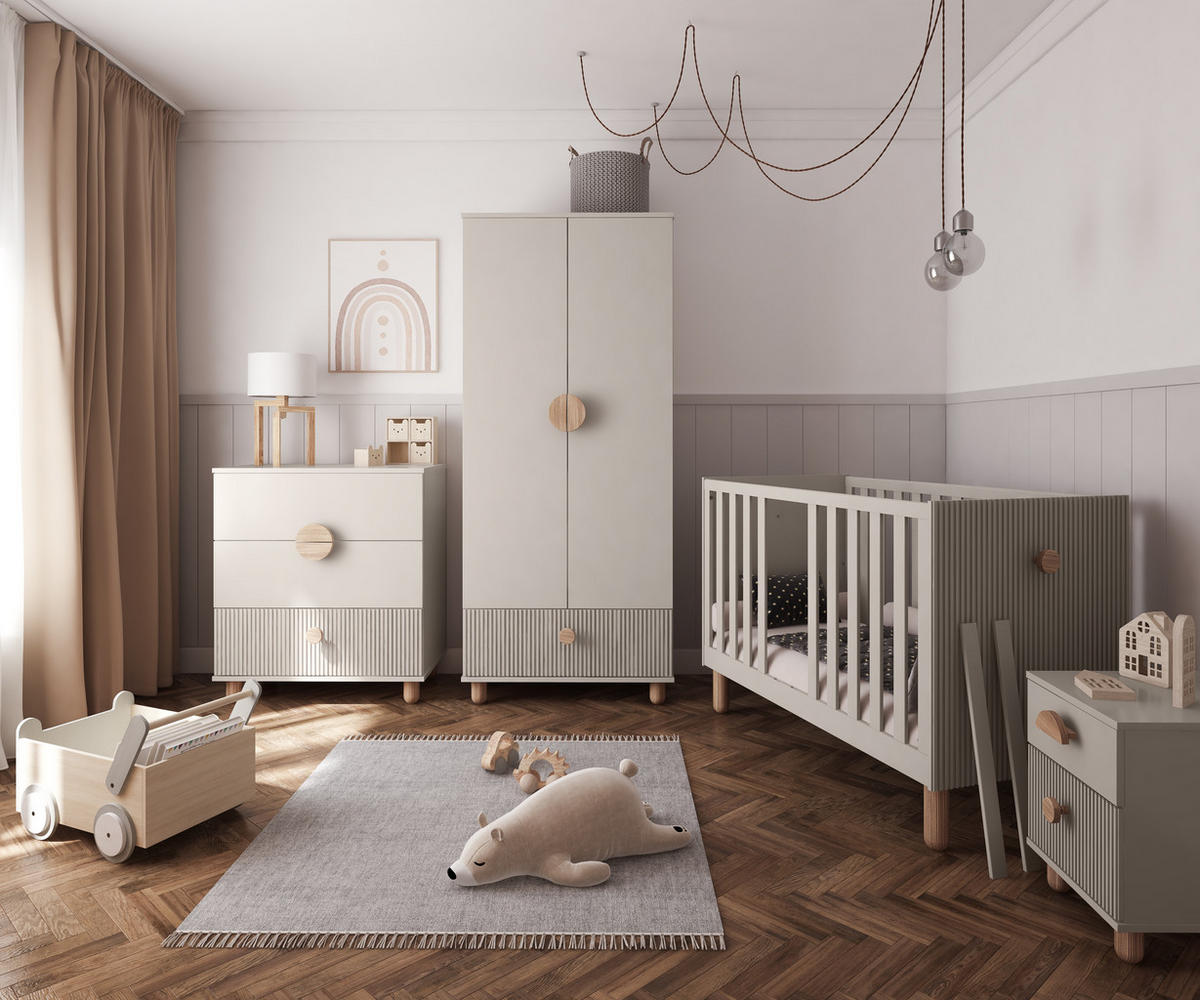 GITTERBETT Bebella - Weiß, Naturmaterialien - kiki design