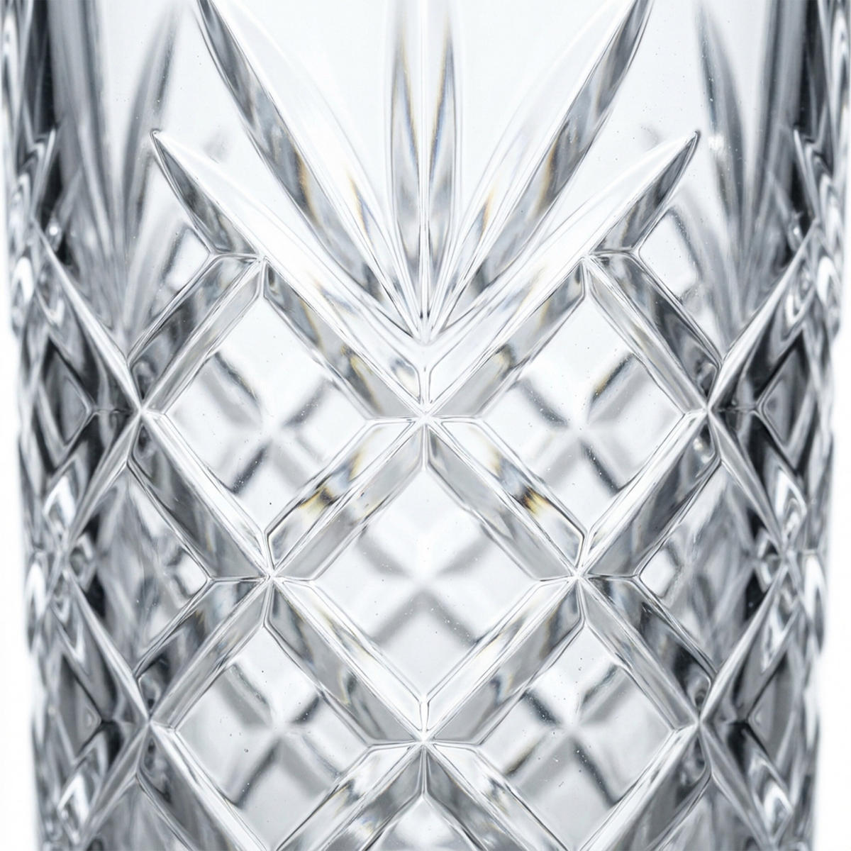 LONGDRINKGLAS Transparent 6er-Set Glas Relief 330 ml - Transparent, Glas (0.3L) - Relaxdays