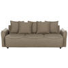 3-SITZER-SCHLAFSOFA braun mit Stauraum Krama - Schwarz/Braun, Textil (225/62/93cm) - Beliani