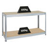 WERKBANK Dino höhenverstellbar 90x160x60 cm Traglast 600 kg Verzinkt - Silberfarben, Metall (160/87/60cm) - PROREGAL