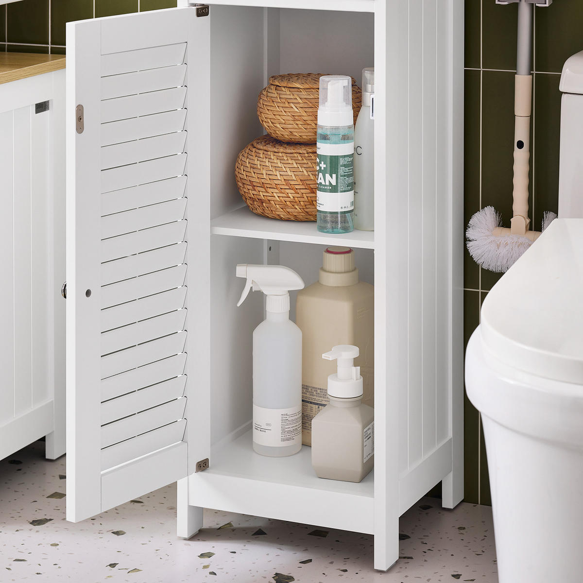 HOCHSCHRANK Weiß - Weiß, Holzwerkstoff (32/170/30cm) - SoBuy