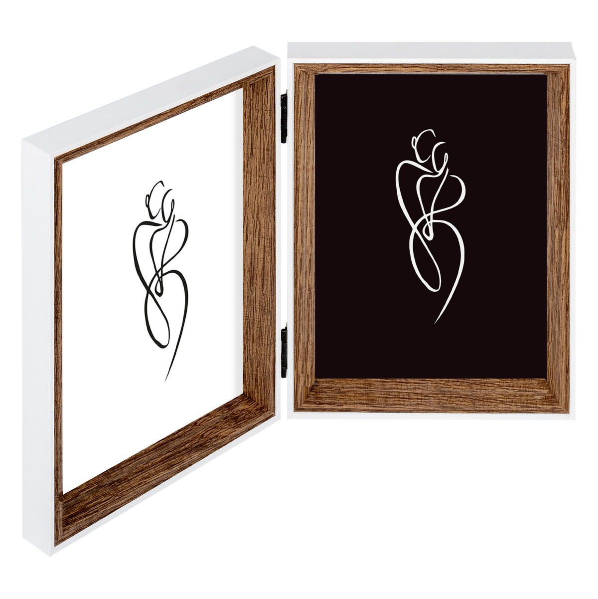 BILDERRAHMEN Silhouette Holzrahmen, 2X10x15 cm, Natur - Naturfarben, Holzwerkstoff (22.4/16.2cm) - walther design