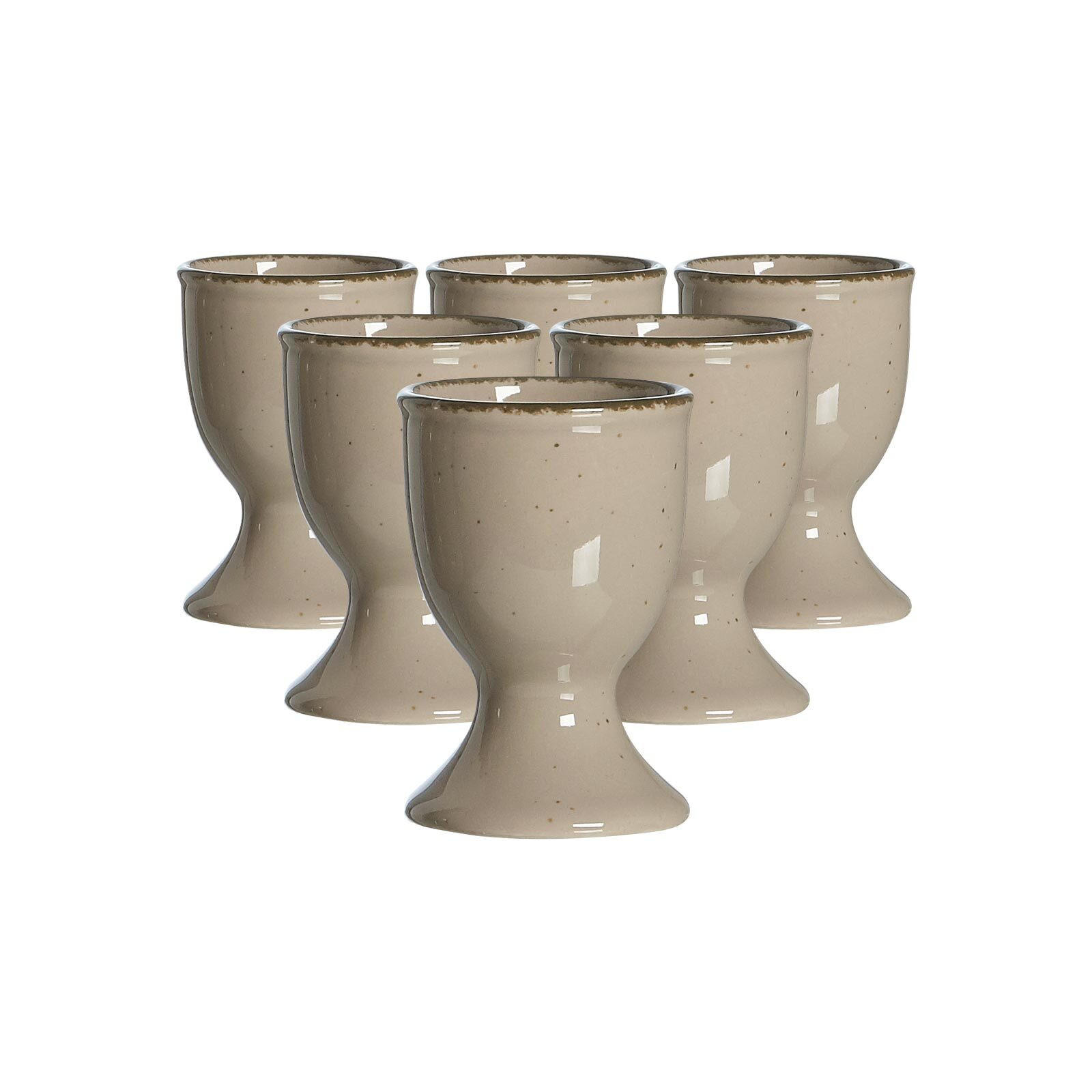 EIERBECHER Casa Grau ø 5 cm 6er Set - Grau, Keramik (5/7/5cm) - Ritzenhoff Breker