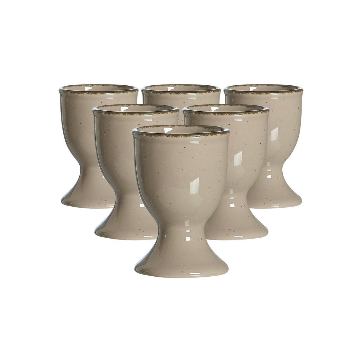 EIERBECHER Casa Grau ø 5 cm 6er Set - Grau, Keramik (5/7/5cm) - Ritzenhoff Breker