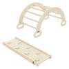 KLETTERBOGEN mit RUTSCHBRETT - Naturfarben, Holz (52/45.5/94cm) - Joyz