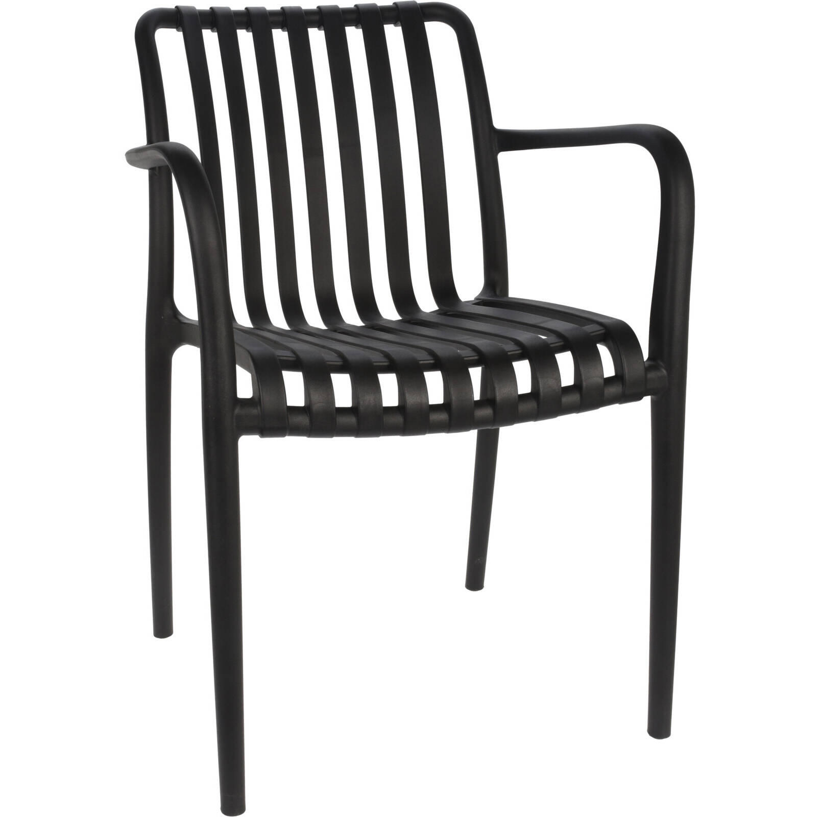GARTENSTUHL Kunststoff 55/57/81 cm - Schwarz, Kunststoff (55/81/57cm)