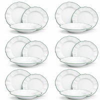 SPEISESERVICE Teresa 18 Teilig - Weiß, Keramik (23/29/38cm)