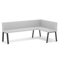 ECKBANK rechts MONO Y Kunstleder gesteppt, 128/168 cm Weiß - Weiß, Kunststoff/Textil (128/168cm) - Idohome