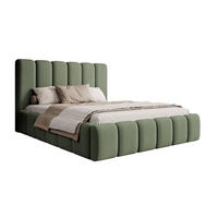 POLSTERBETT Biscottino Salbeigrün mit Samtbezug 180x200 cm - Silberfarben/Hellgrün, Textil (180/200cm) - Selsey