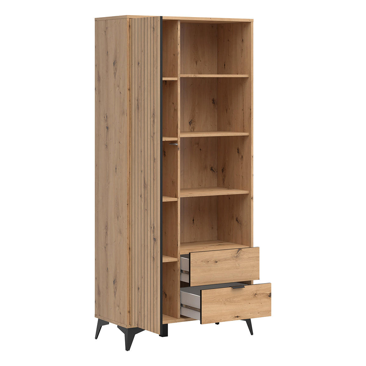 SCHRANK 1 Tür Mao Holz in Eichenoptik - Braun, Holzwerkstoff (90/197/41cm) - Petits-meubles