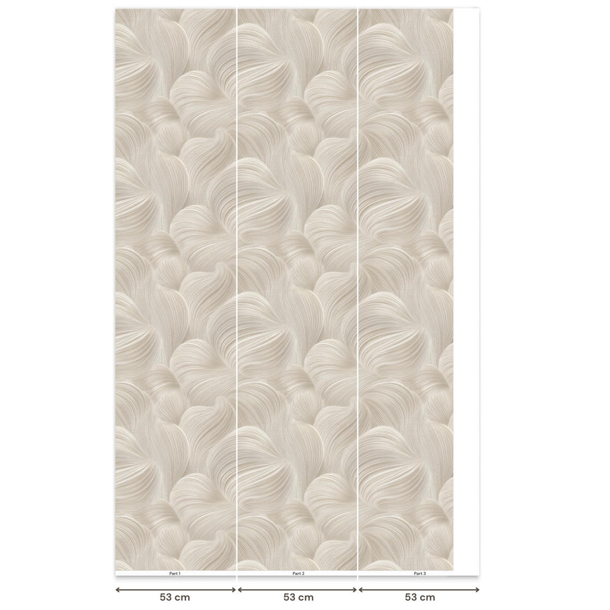 TAPETE - Lines - Ventilator - Beige - 160x260 cm - Creme, Papier (160/260cm) - OnlyWow