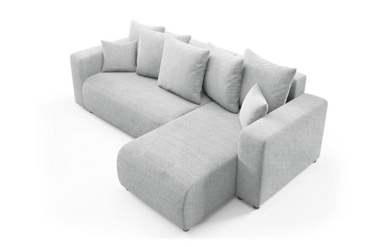 ECKSOFA mit Schlaffunktion Grau - Grau, Textil (247/145cm) - Furnisell