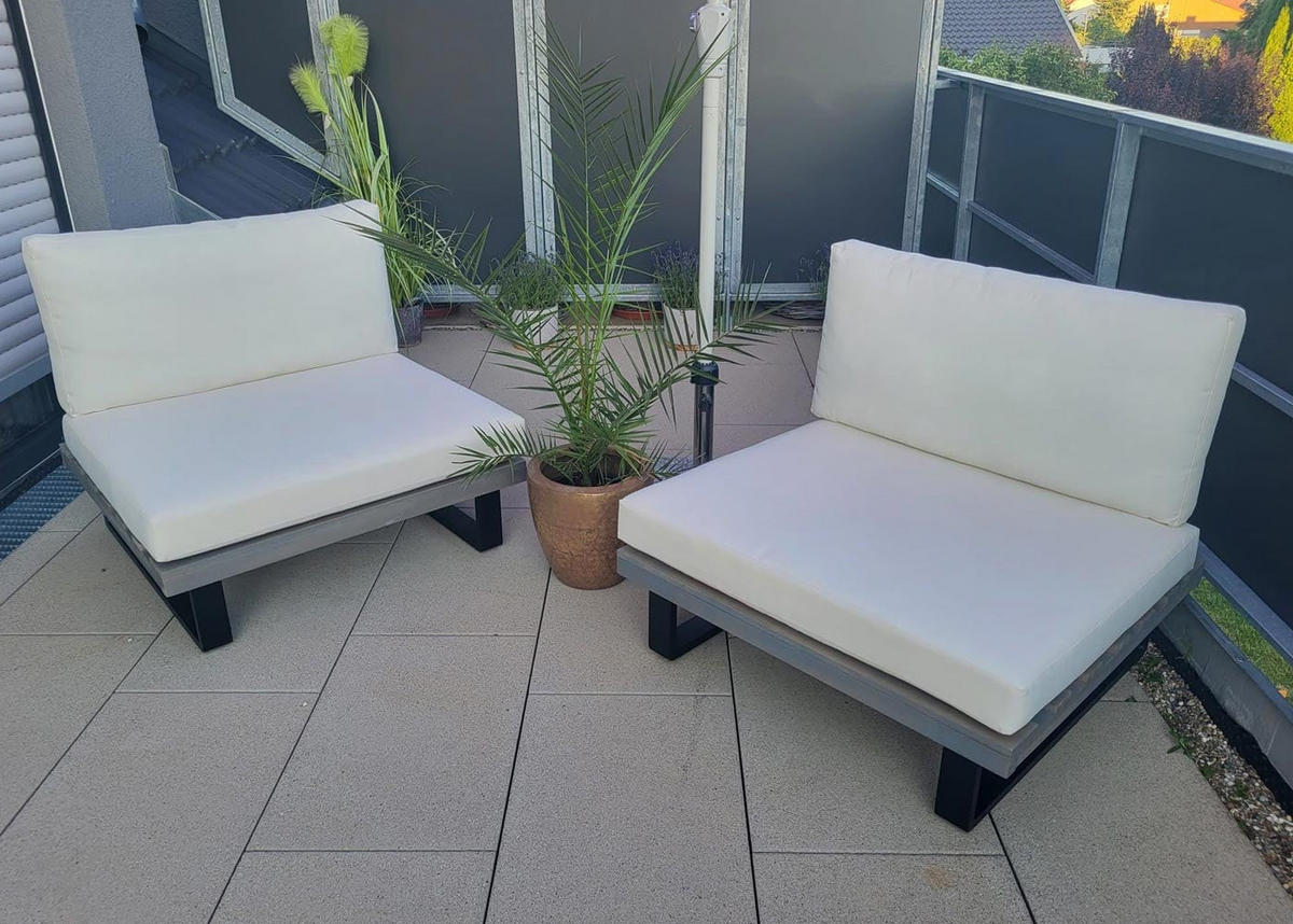 LOUNGESESSEL Garten Braun Dunkelgrau - Braun, Holz (82/75/82cm) - PROREGAL