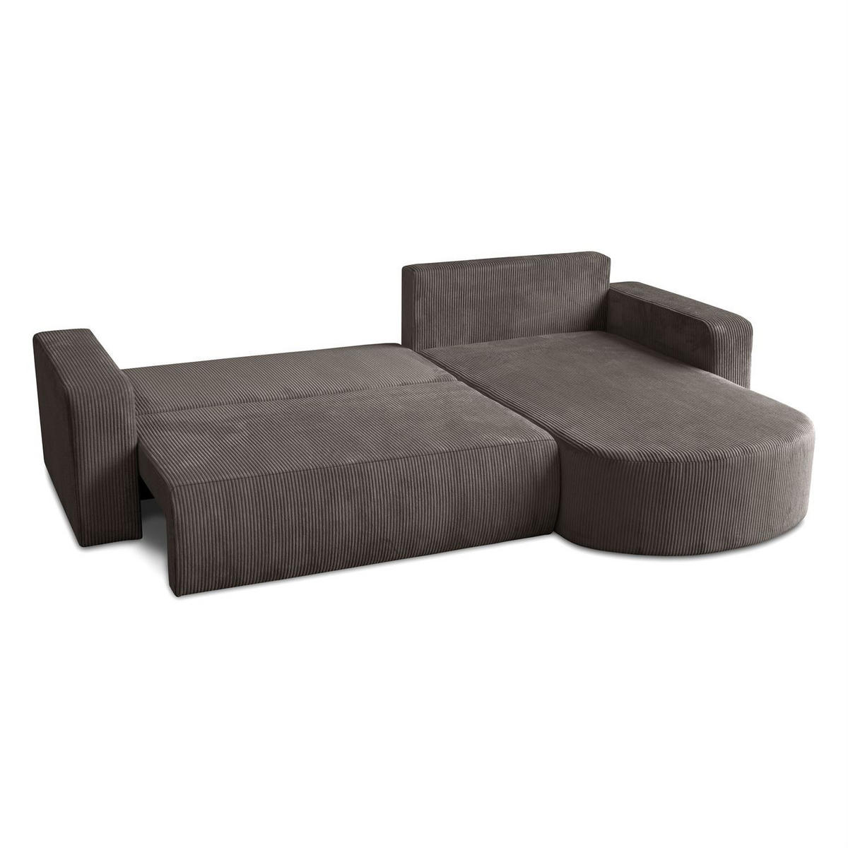 ECKSOFA SOPRANO mit Schlafunktion und Stauraum POSO 04 - Hellbraun, Textil (271/175cm) - Lookway