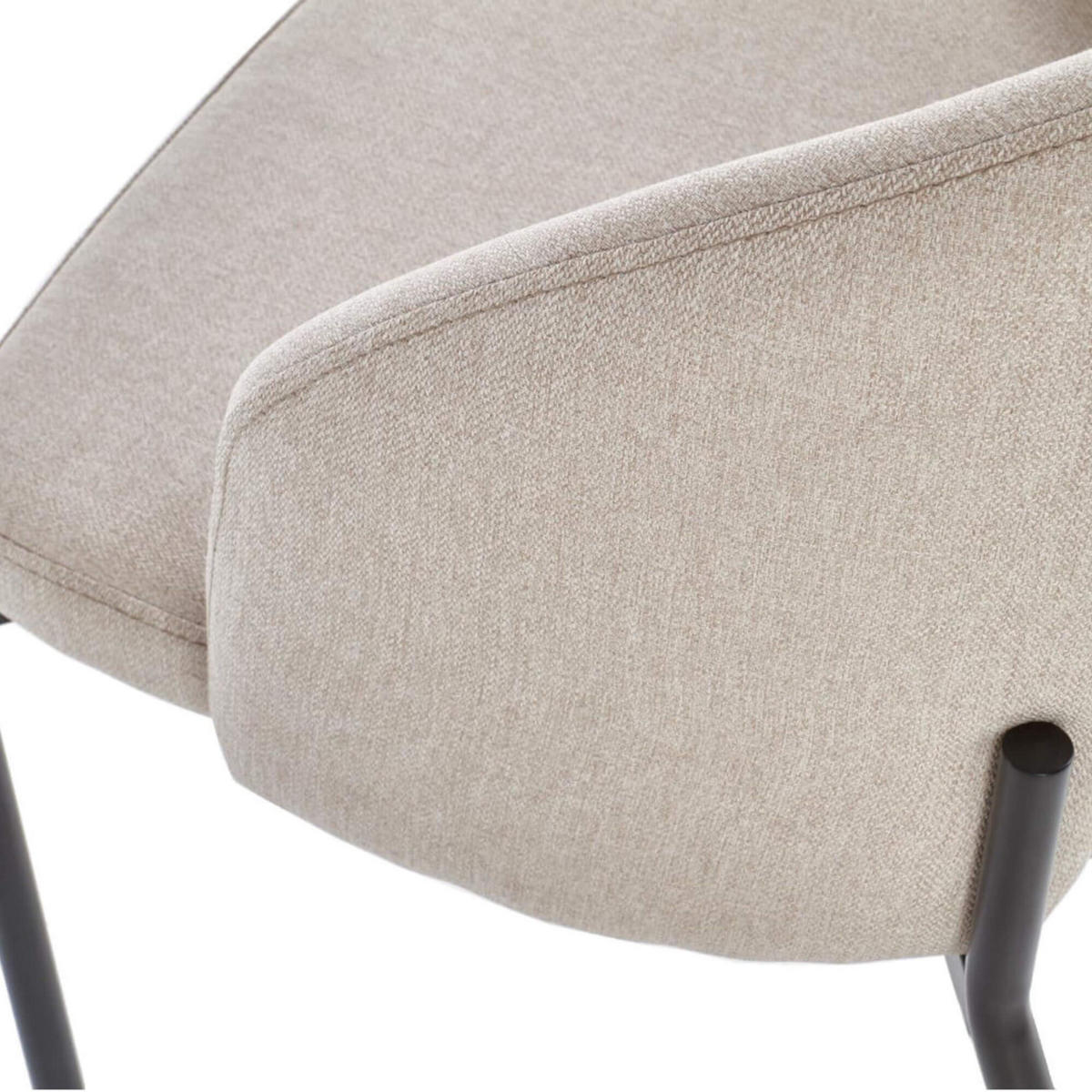 STUHL ARKO K373 - Beige/Schwarz, Holzwerkstoff/Metall (51/77/57cm) - Meblini