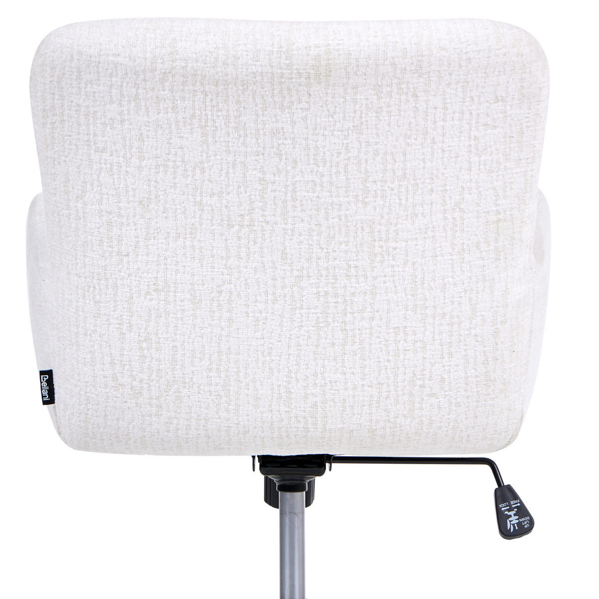 KANCELÁŘSKÁ ŽIDLE Žinylková látka Krémově bílá Misorela - krémová, textil (60/80/60cm) - Beliani