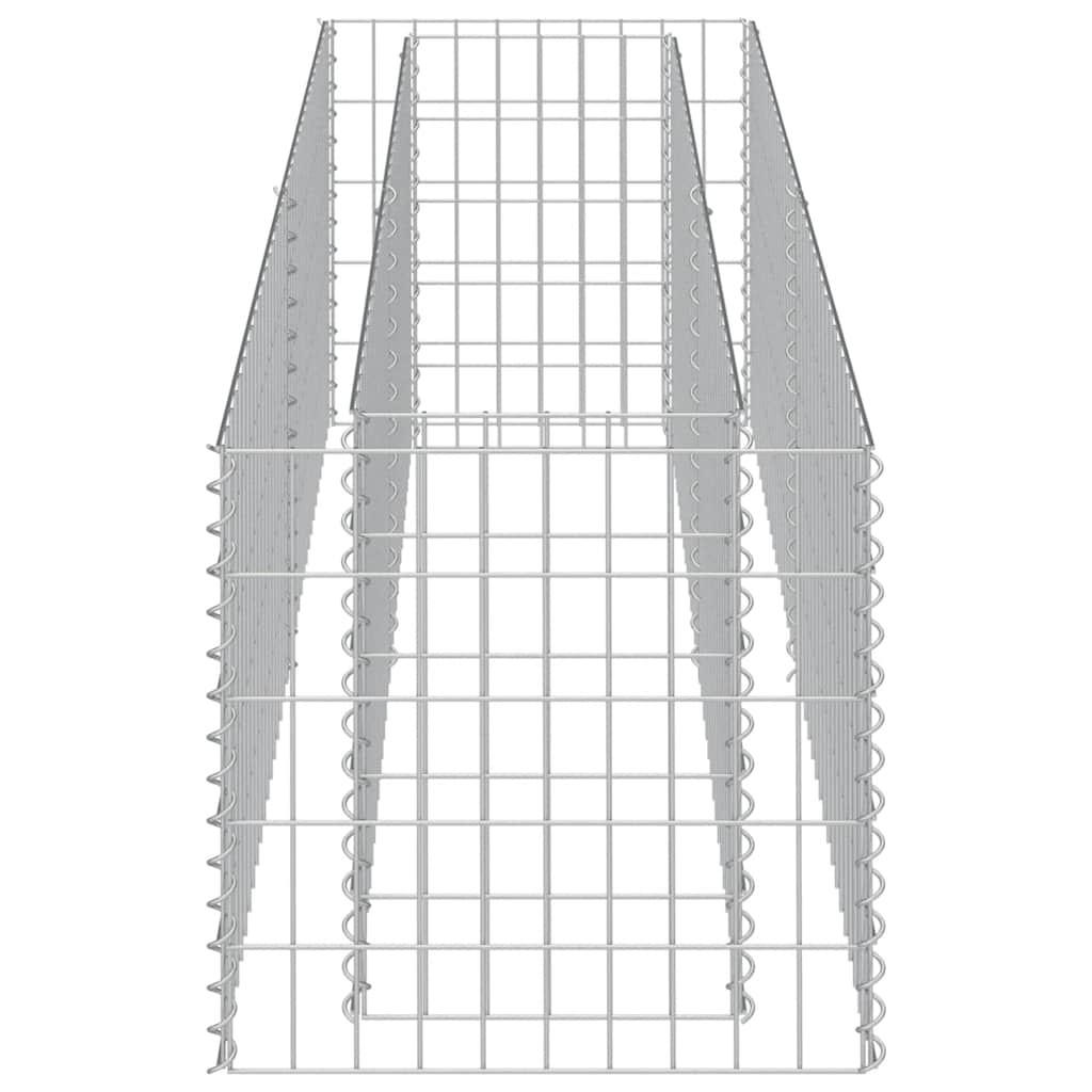 vidaXL Gabionen-Hochbeet Silber 180x50x50 cm