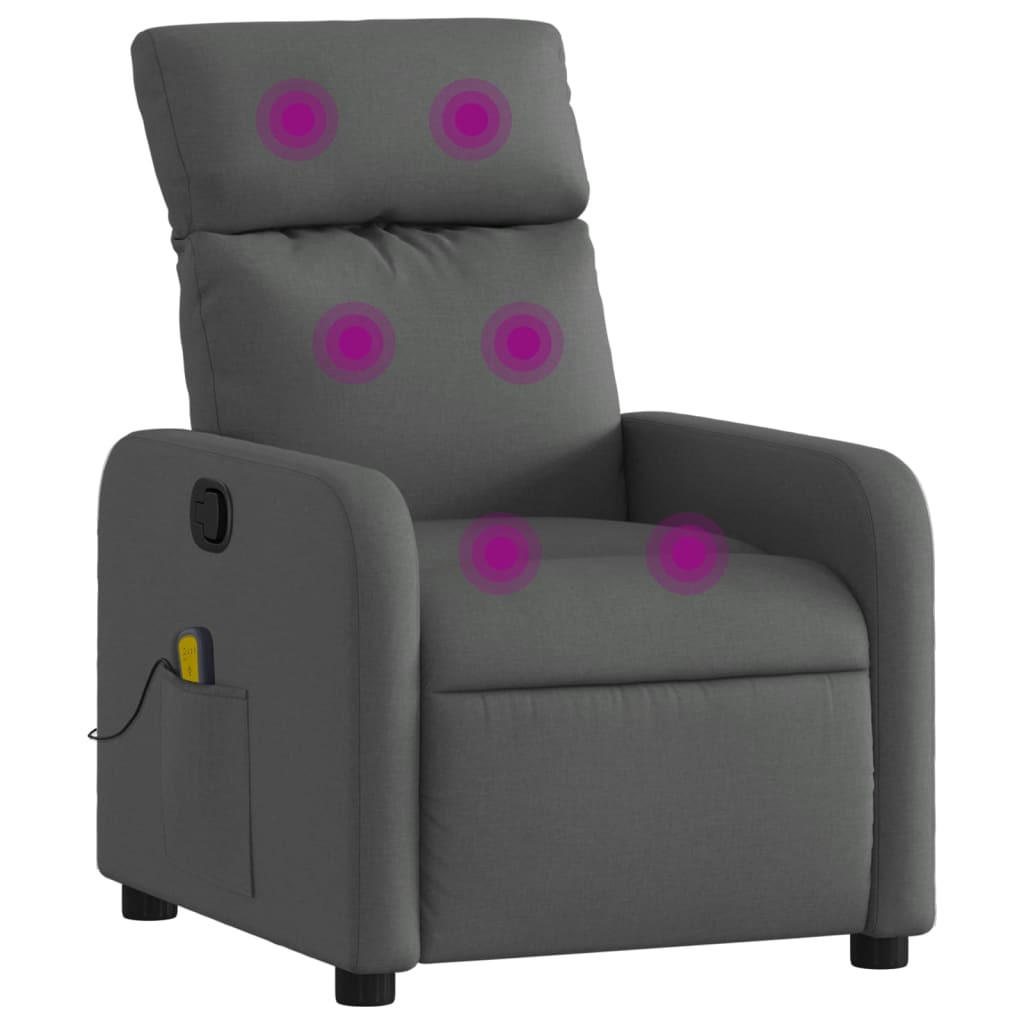 vidaXL Massagesessel Grau 146x76.5x66 cm