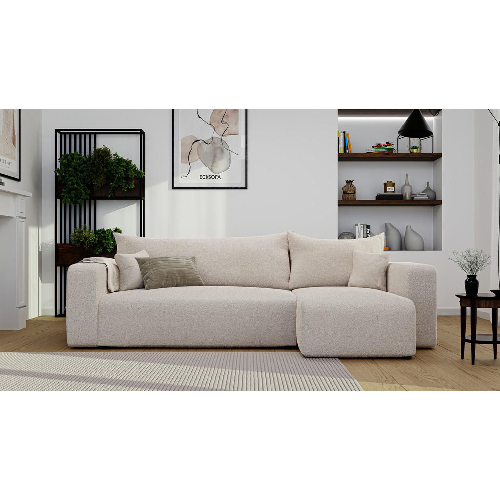 Thumbnail - Idohome Ecksofa, Creme, Textil, 4-Sitzer, L-Form,L-Form, 248x145 cm, Wohnzimmer, Sofas & Couches, Wohnlandschaften, Ecks...