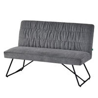 SITZBANK HANNAH - Grau, Metall (140/89/65cm) - DUBI Möbel