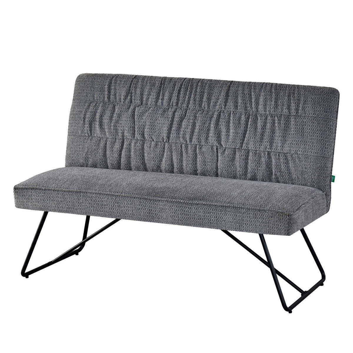SITZBANK HANNAH - Grau, Metall (140/89/65cm) - DUBI Möbel